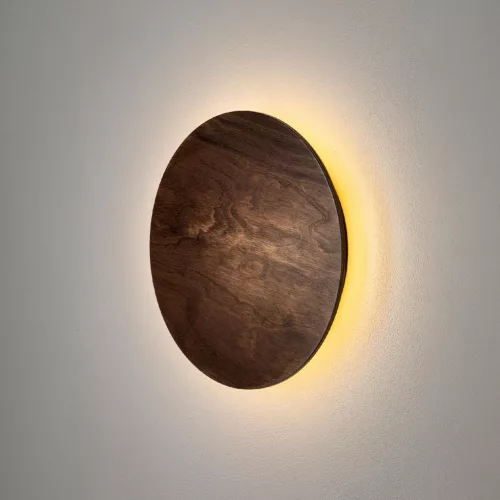 Fali lámpa, felületre szerelhető LED lámpa, 10W, 130lm, 3000K, melegbarna, skandináv, RING TIMBER LED M, 11290, Nowodvorski