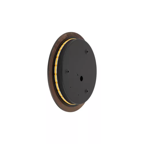 Fali lámpa, felületre szerelhető LED lámpa, 10W, 130lm, 3000K, melegbarna, skandináv, RING TIMBER LED M, 11290, Nowodvorski