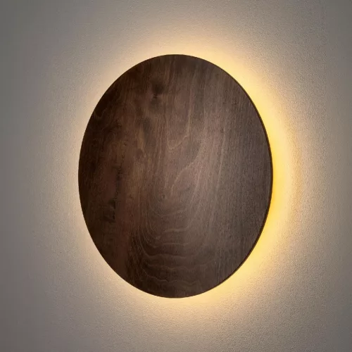 Fali lámpa, felületre szerelhető LED lámpa, 13W, 160lm, 3000K, melegbarna, skandináv, RING TIMBER LED L, 11291, Nowodvorski
