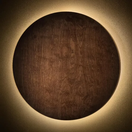 Fali lámpa, felületre szerelhető LED lámpa, 16W, 290lm, 3000K, melegbarna, skandináv, RING TIMBER LED XL, 11292, Nowodvorski