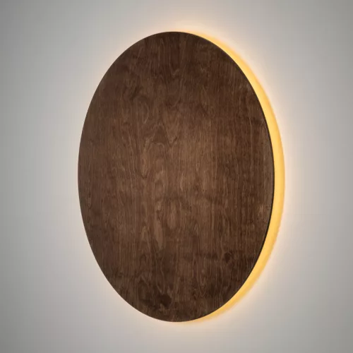 Fali lámpa, felületre szerelhető LED lámpa, 16W, 290lm, 3000K, melegbarna, skandináv, RING TIMBER LED XL, 11292, Nowodvorski