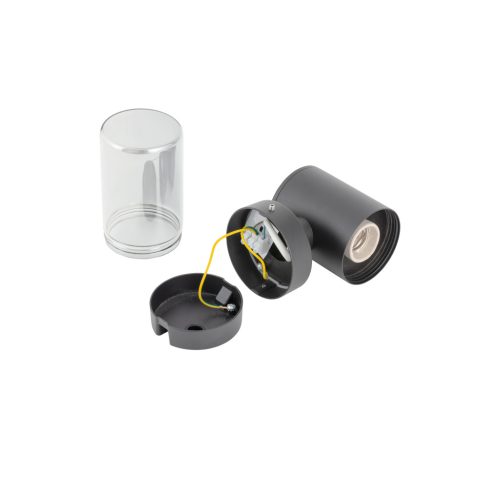 Kerti lámpa, kültéri fali lámpa, E27, felületre szerelhető, fekete, vízálló, IP44, modern, IDA 11371, Nowodvorski