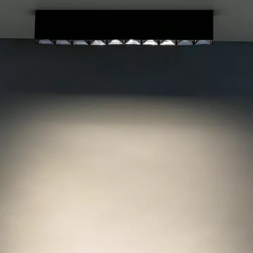 Felületre szerelhető LED mennyezeti lámpatest 40W 3500lm 4000K természetes fehér CRI90 36° fekete modern MIDI Nowodvorski