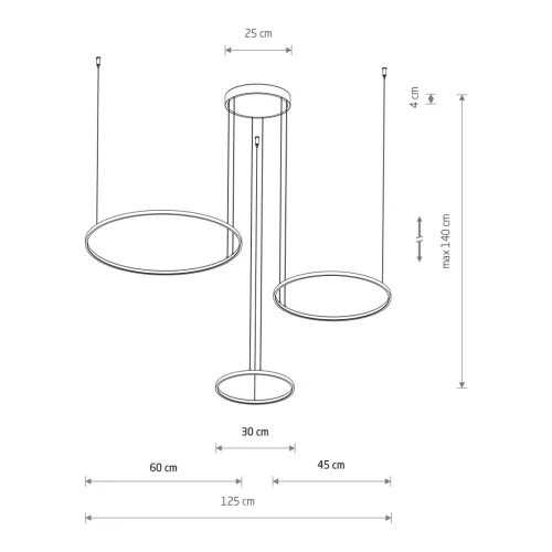 LED függőlámpa 45W 1600lm 3000K melegfehér CRI90 70° fehér modern CIRCOLO Nowodvorski