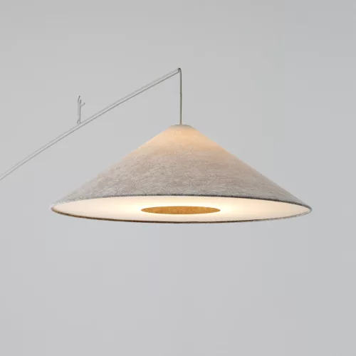 Állólámpa E27 bézs textil modern kúpos POISE Nowodvorski