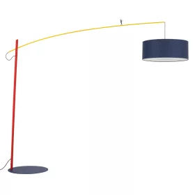 Állólámpa E27 sötétkék textil modern POISE Nowodvorski