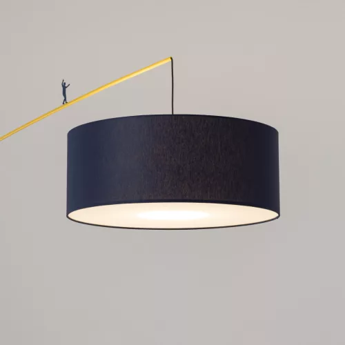 Állólámpa E27 sötétkék textil modern POISE Nowodvorski