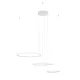 LED függőlámpa 85W 4600lm 3000K melegfehér 70° fehér modern CIRCOLO POWER Nowodvorski