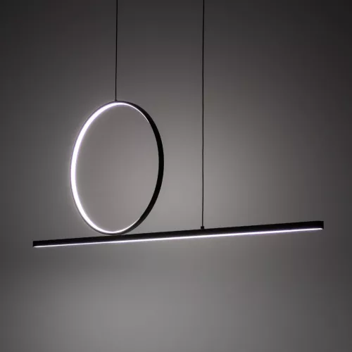 LED függőlámpa 39W 1500lm 3000K melegfehér 100° fekete modern LINEO Nowodvorski