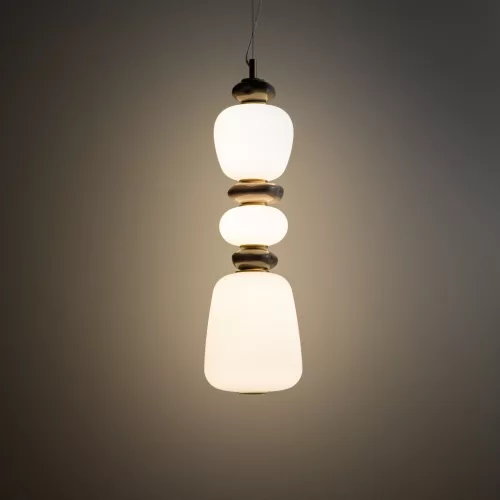 LED függőlámpa 19W 1500lm 3000K melegfehér 360° szürke Glamour CERAMIC Nowodvorski