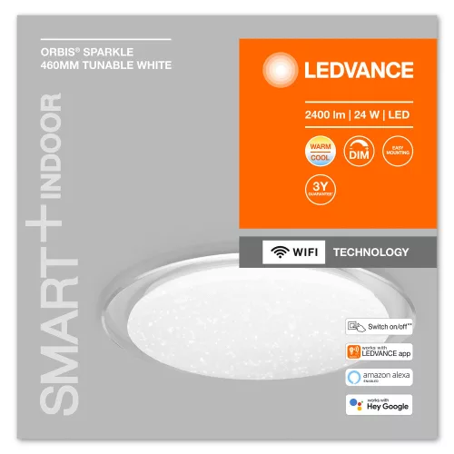 LED mennyezeti lámpa ORBIS SPARKLE 24W 2400lm CCT 46cm SMART+ WIFI LEDVANCE