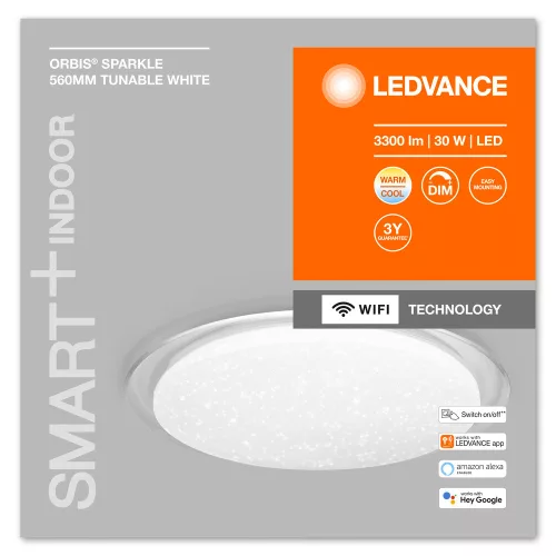 LED mennyezeti lámpa ORBIS SPARKLE 30W 3300lm CCT 56cm SMART+ WIFI LEDVANCE