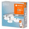 Mennyezeti lámpa, fali, fürdőszobai lámpatest, LED, 26W, 1500lm, CCT, szabályozható fényerejű, ezüst, SMART+ WiFi, Orbis, Ledvance