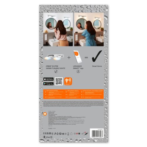 LED fürdőszobai tükörlámpa LED ORBIS Elypse 12W 1000lm meleg-hideg 34cm SMART+ WiFi LEDVANCE
