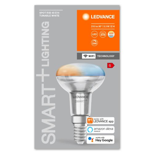 E14 R50 LED izzó 3.3W = 40W 210lm CCT 45° LEDVANCE SMART+ WIFI szabályozható