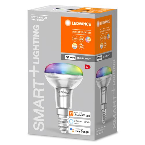 E14 R50 LED izzó 3.3W = 40W 210lm RGB CCT 45° LEDVANCE SMART+ WIFI szabályozható