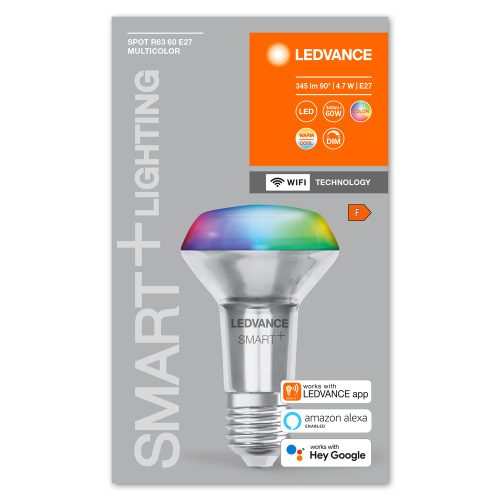 E27 R63 LED izzó 4.7W = 60W 345lm RGB CCT 45° LEDVANCE SMART+ WIFI szabályozható