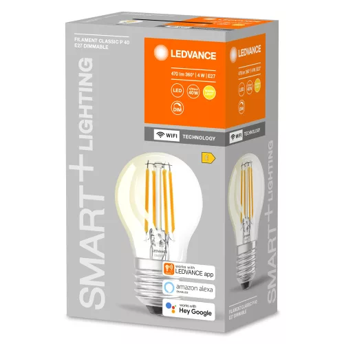 E27 P40 LED izzó 4W = 40W 2700K Meleg 470lm 300° LEDVANCE SMART+ WIFI izzószál szabályozható