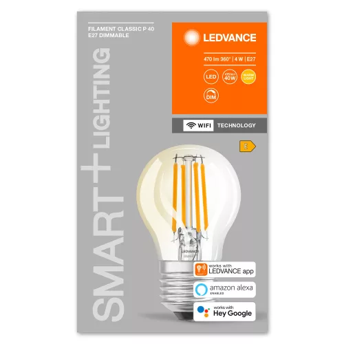 E27 P40 LED izzó 4W = 40W 2700K Meleg 470lm 300° LEDVANCE SMART+ WIFI izzószál szabályozható