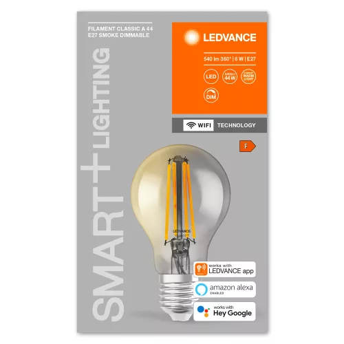 E27 A60 LED izzó 6W = 44W 2500K Meleg 540lm 300° LEDVANCE SMART+ WIFI izzószál szabályozható