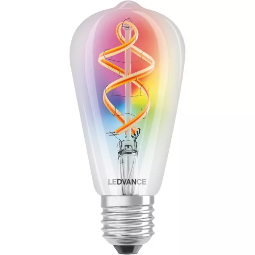 E27 ST64 LED izzó 4.5W = 30W 2700K Meleg RGB 300lm 300° LEDVANCE SMART+ WIFI izzószál szabályozható