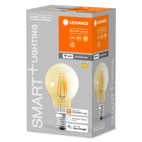 E27 A60 LED izzó 6W = 53W 2400K Meleg 680lm 300° LEDVANCE SMART+ WIFI izzószál szabályozható