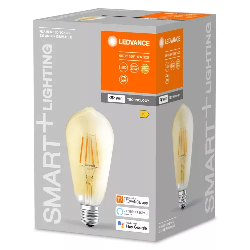 E27 ST64 LED izzó 6W = 53W 2400K Meleg 680lm 300° LEDVANCE SMART+ WIFI izzószál szabályozható