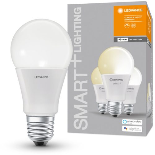 3PAK LED izzó E27 A75 14W 1521lm 2700K meleg LEDVANCE SMART+ WiFi szabályozható