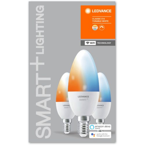 3PAK LED izzó E14 B35 5W 470lm CCT LEDVANCE SMART+ WiFi szabályozható
