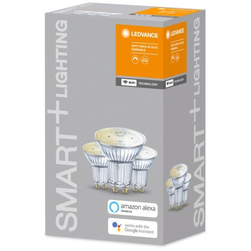 3PAK LED izzó GU10 5W 350lm 2700K meleg LEDVANCE SMART WiFi szabályozható