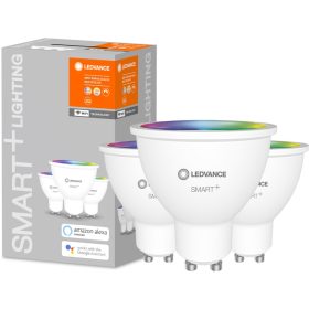   3PAK LED izzó GU10 5W 350lm CCT LEDVANCE SMART+ WiFi RGB szabályozható