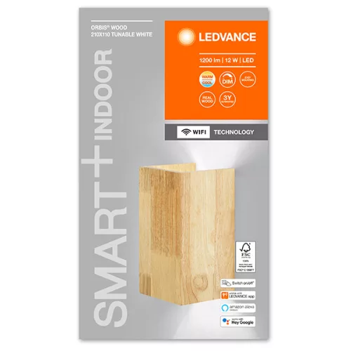 SMART+ WIFI fali lámpa Smart fali lámpa 12W ORBIS SWAN WOOD LEDVANCE