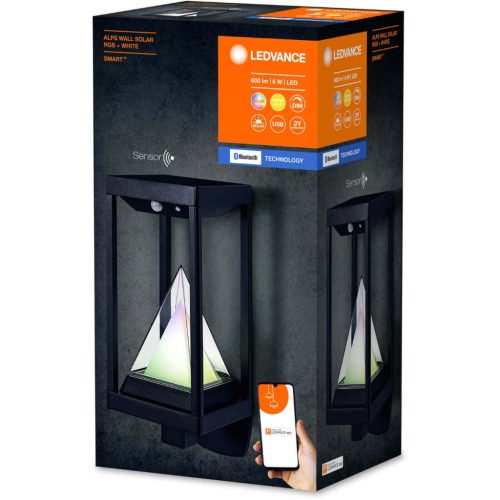 Smart Solar kerti fali lámpa 6W 400lm RGB+W SMART+ BLUETOOTH LEDVANCE