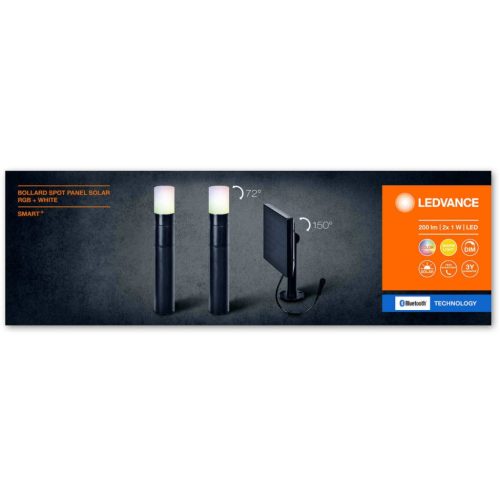 Intelligens napelemes kerti lámpa reflektor RGB+W IP44 SMART+ BLUETOOTH LEDVANCE