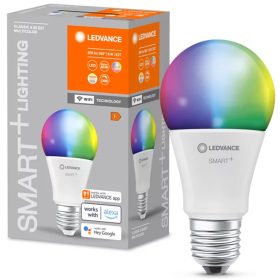   E27 A60 LED izzó 9W 806lm CCT RGBW LEDVANCE SMART+ WiFi szabályozható