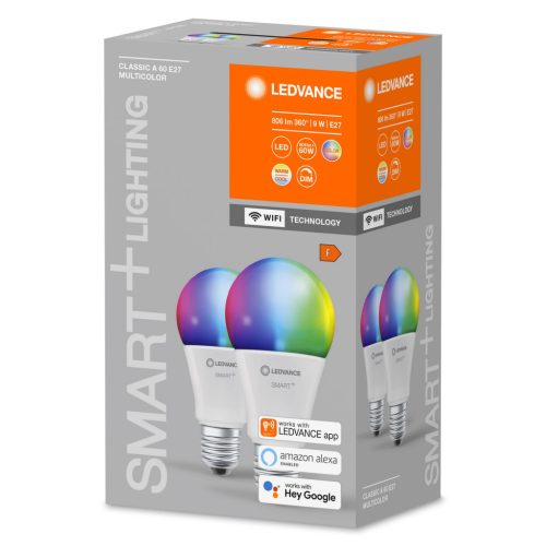 2PAK LED izzó E27 A60 9W 806lm RGBW SMART+ WiFi Dimmelhető Classic LEDVANCE