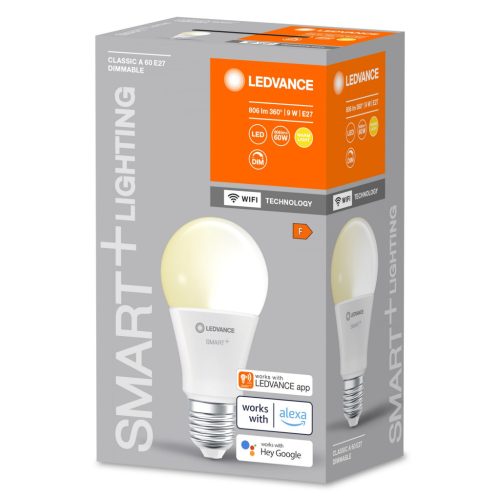 E27 A60 LED izzó 9W 806lm 2700K Meleg SMART+ WiFi Dimmelhető Classic LEDVANCE
