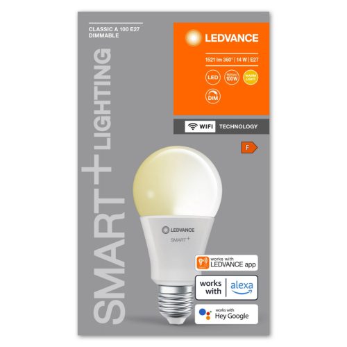 E27 A100 LED izzó 14W 1521lm 2700K Meleg SMART+ WiFi Dimmelhető Classic LEDVANCE