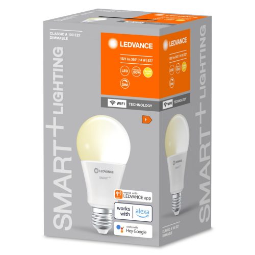 E27 A100 LED izzó 14W 1521lm 2700K Meleg SMART+ WiFi Dimmelhető Classic LEDVANCE