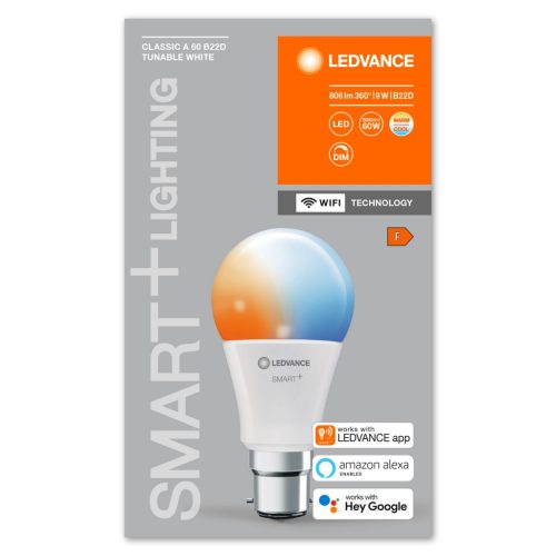 LED izzó B22d A60 9W 806lm SMART+ WiFi CCT szabályozható klasszikus LEDVANCE