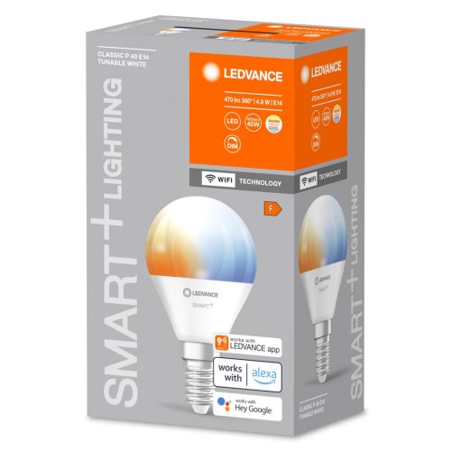 E14 P40 LED izzó 4.9W 470lm SMART+ WiFi CCT szabályozható mini izzó LEDVANCE