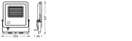 Okos LED reflektor spotlámpa 50W 3000lm 3000K Meleg RGBW Szabályozható Fekete SMART+ WiFi Többszínű Ledvance