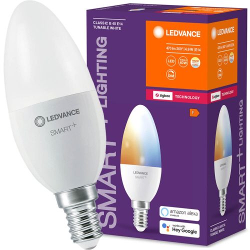 E14 B40 LED izzó 4.9W 470lm CCT LEDVANCE SMART+ ZigBee szabályozható