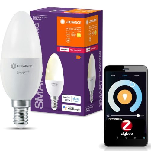 E14 B40 LED izzó 4,9W 470lm 2700K meleg LEDVANCE SMART+ ZigBee szabályozható