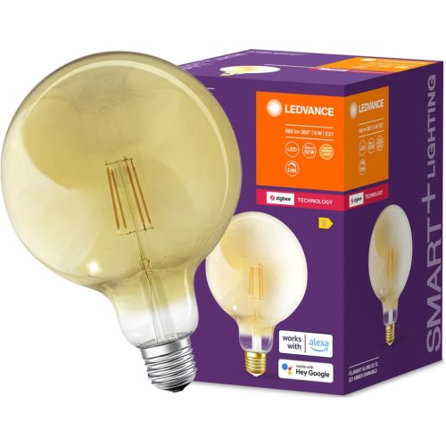 E27 G125 LED izzó 6W 680lm 2400K melegszálas LEDVANCE SMART+ ZigBee szabályozható