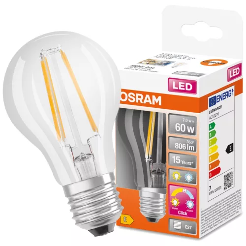 LED izzólámpa A60 E27 7W 2700K/4000K 806lm OSRAM STAR A és R