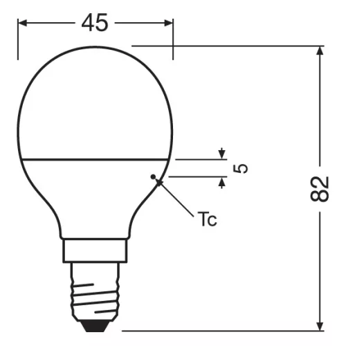 E14 P45 LED izzó 5.5W = 40W 470lm 6500K Hideg 200° OSRAM ANTIBAKTERIALIS