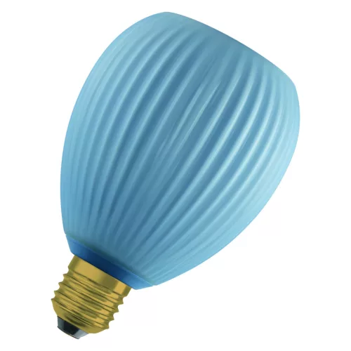 LED izzó E27 ovális 3.5W 300lm 2700K meleg, dekoratív kék Osram