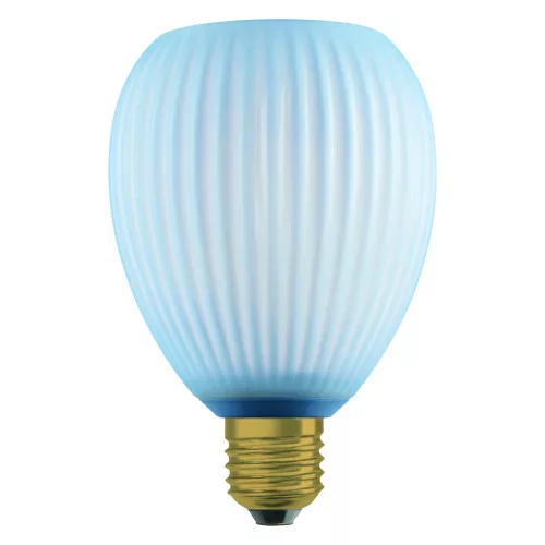 LED izzó E27 ovális 3.5W 300lm 2700K meleg, dekoratív kék Osram