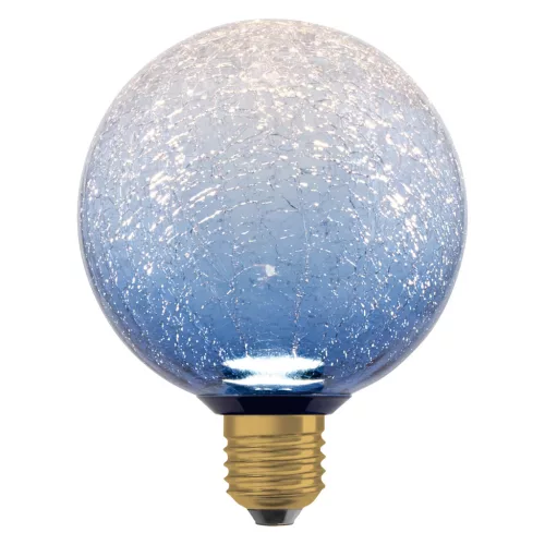 E27 LED izzó, Fagyos gömb alakú, 3,5 W, 300 lm, 2700 K, meleg, dekoratív kék, Osram